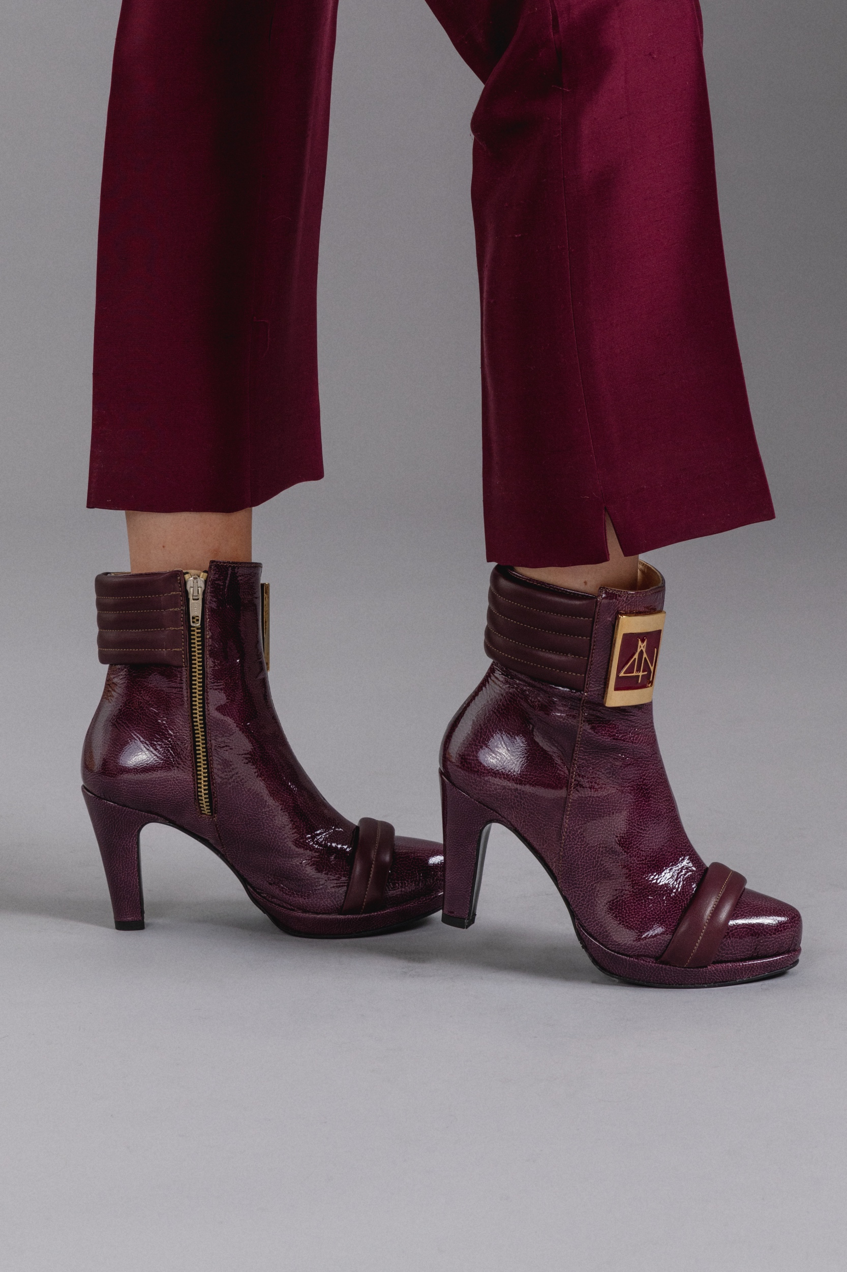 6154 RING - BORDEAUX V leather ankle boots