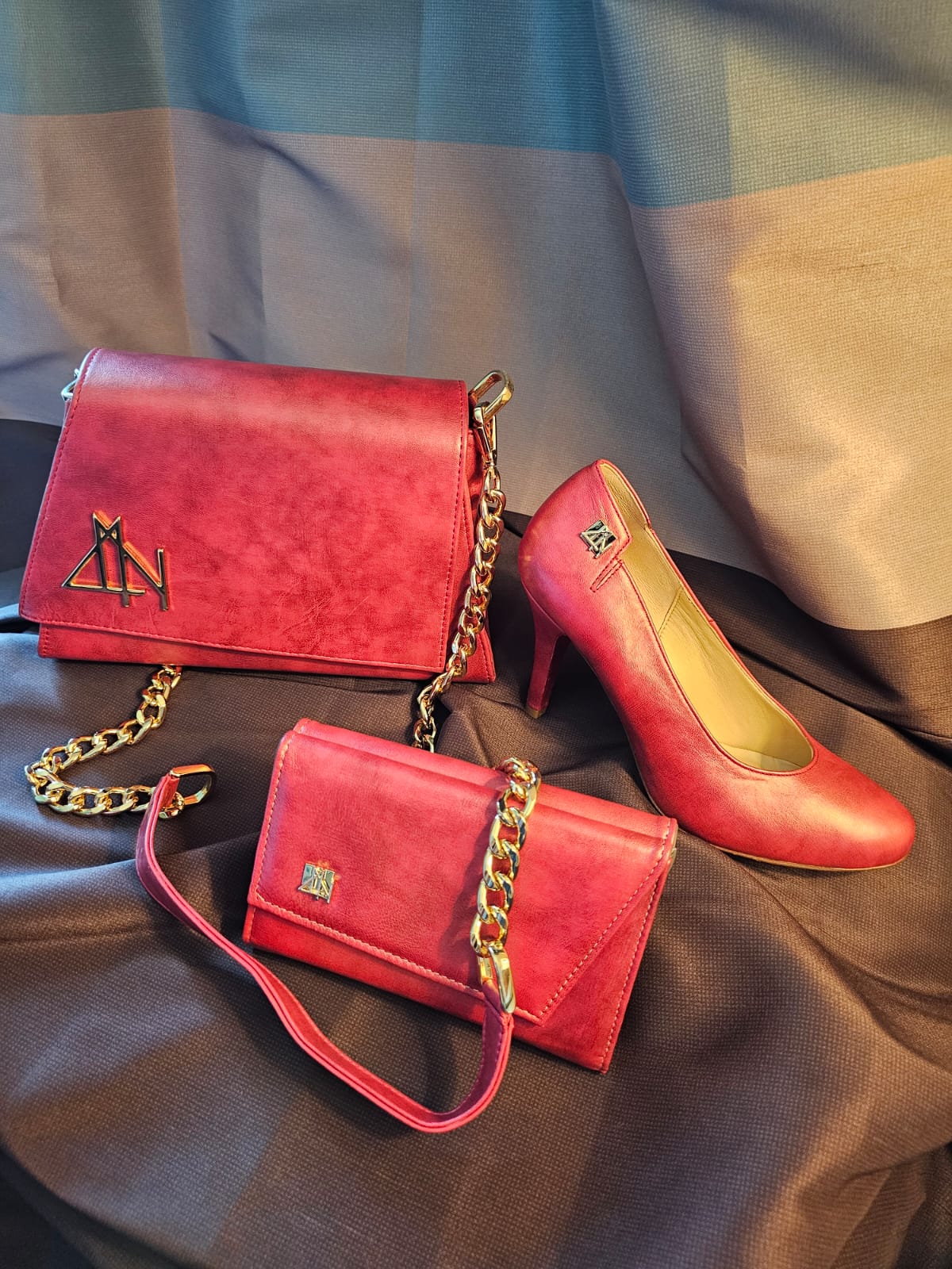 6159 SKY - CHERRY leather shoes