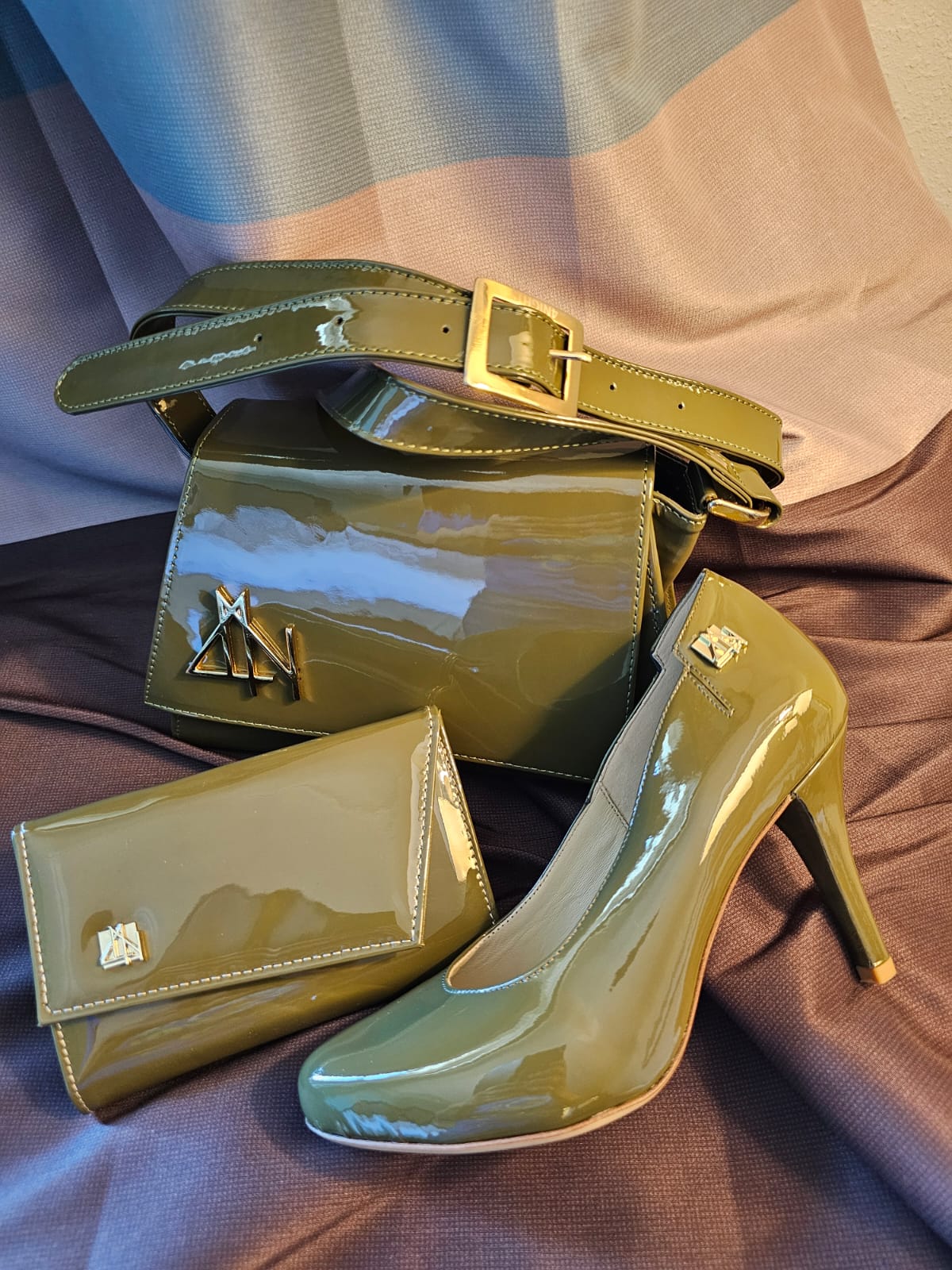 6159 SKY - OLIVE ARMY V leather shoes