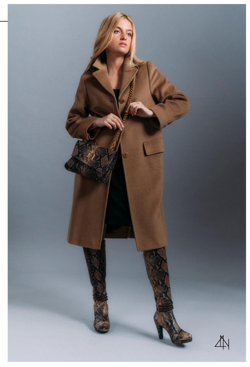 4NIGHT'S 6155 SNAKE - Brown Python Leather Bag