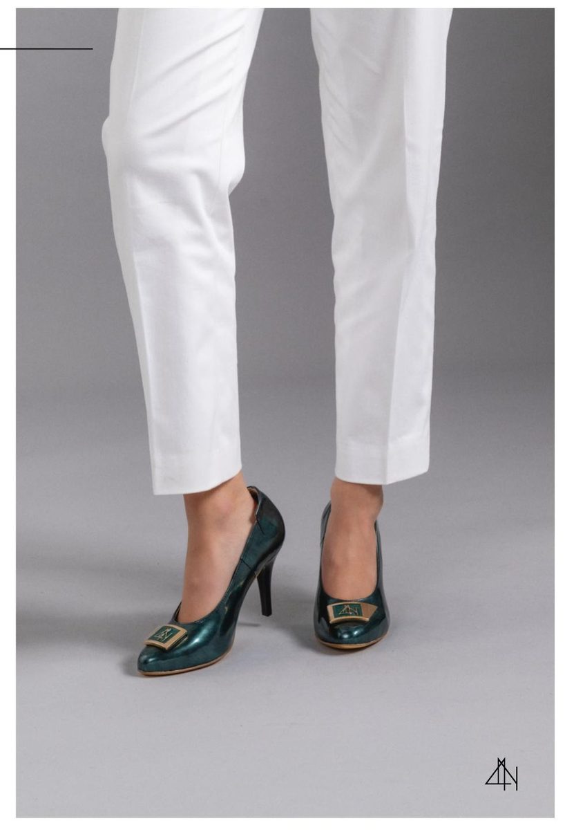 4NIGHT'S 6157 MOON - Glossy Green Petroleum Leather Shoes