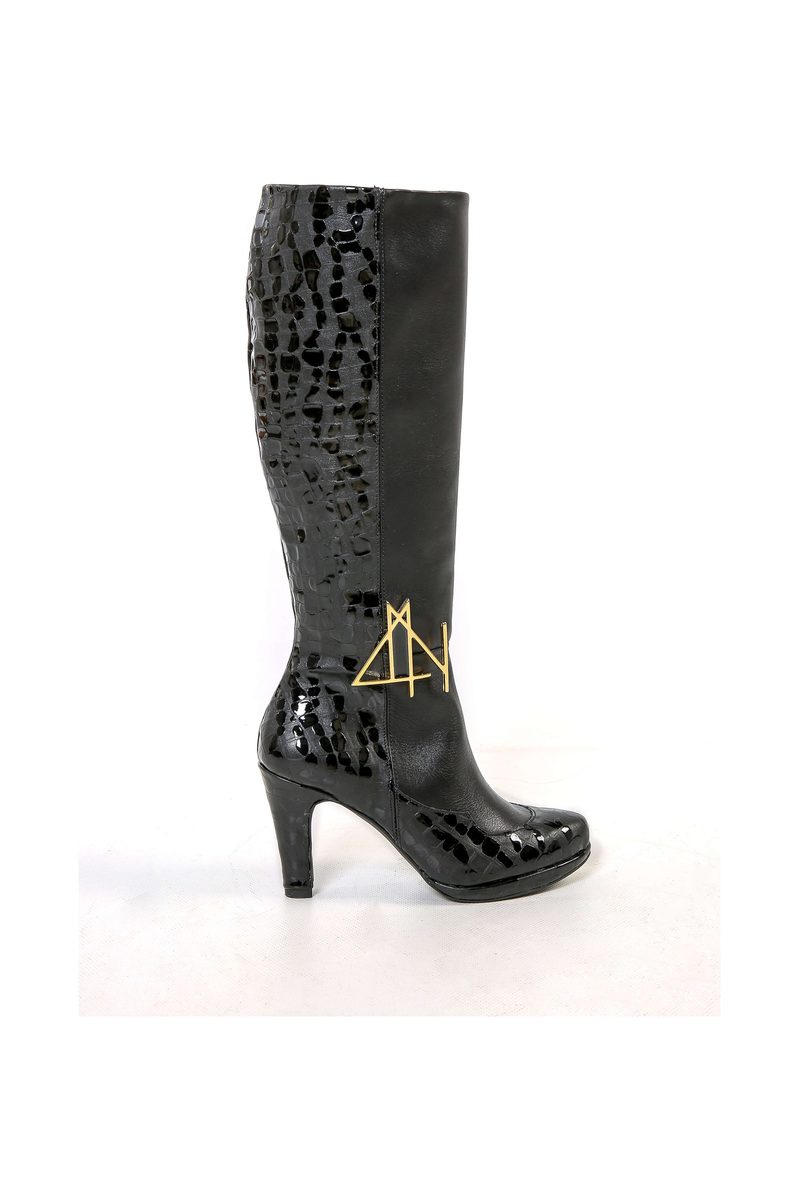 4NIGHT'S 6156 DUAL - Imperfection Black Leather Boots